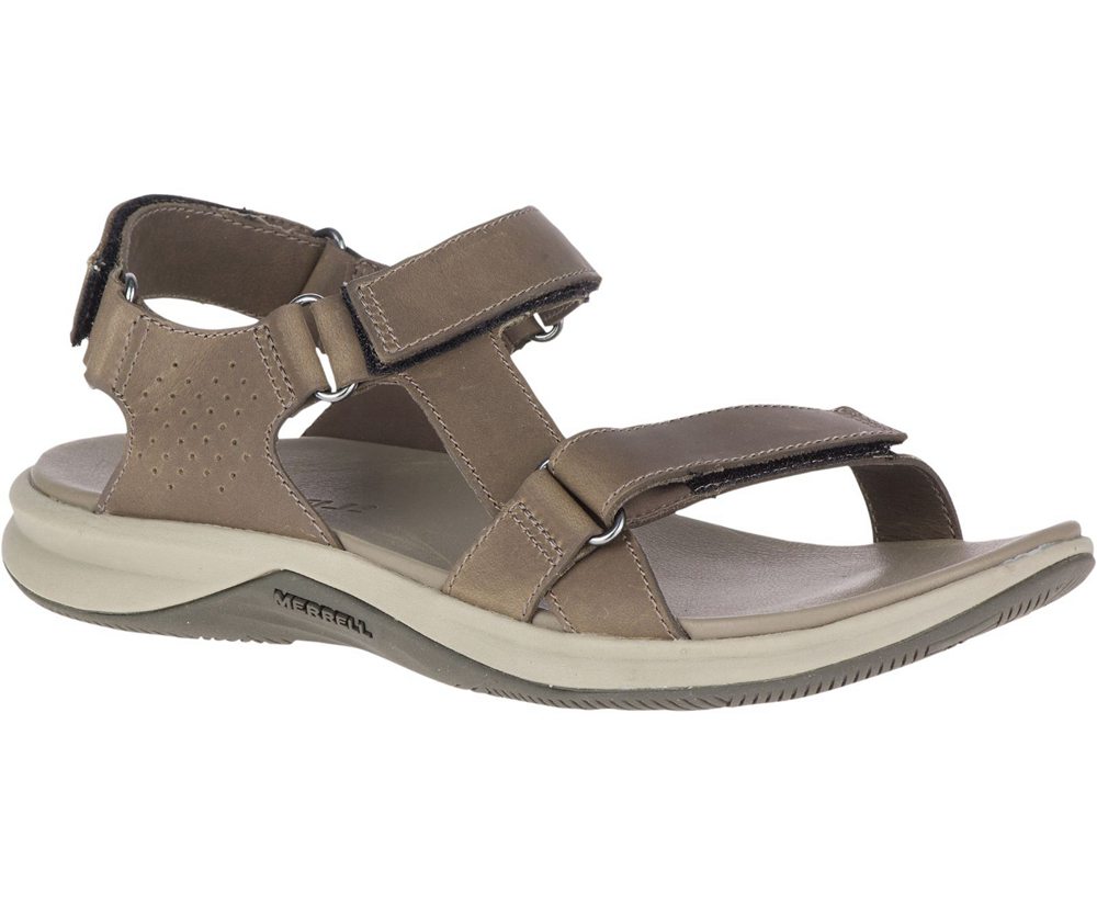 Sandálias Senhora - Merrell Tideriser Luna Convert Couro - Marrom - DQA197405